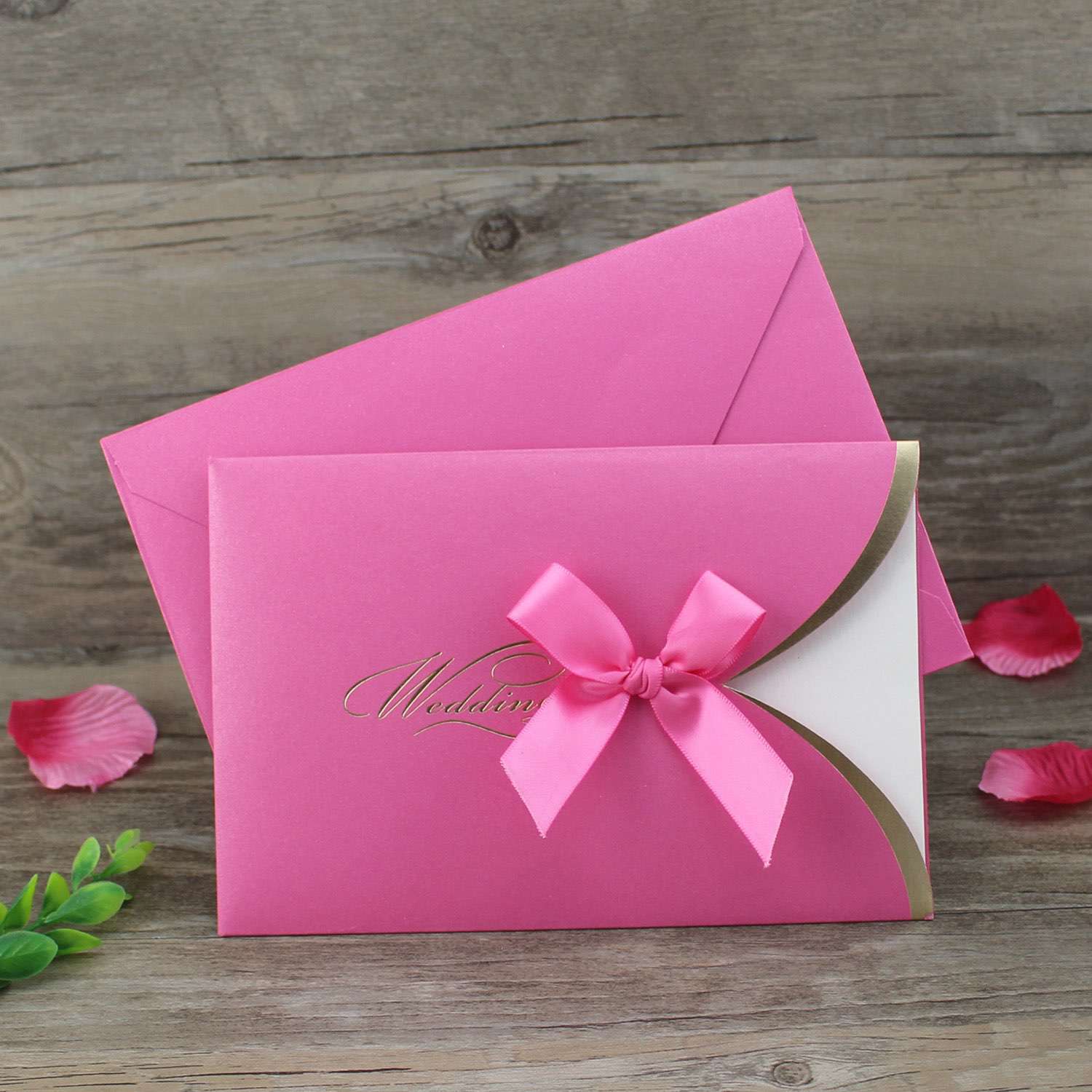 Elegant Pocket Invitation Card Wedding Card Customized Thank You Card 